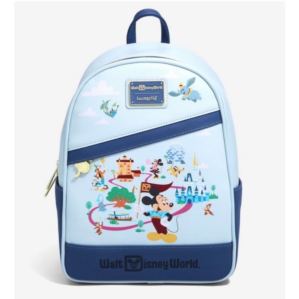 Walt Disney World 50th Anniversary Loungefly Mini Backpack -‎ Map Design